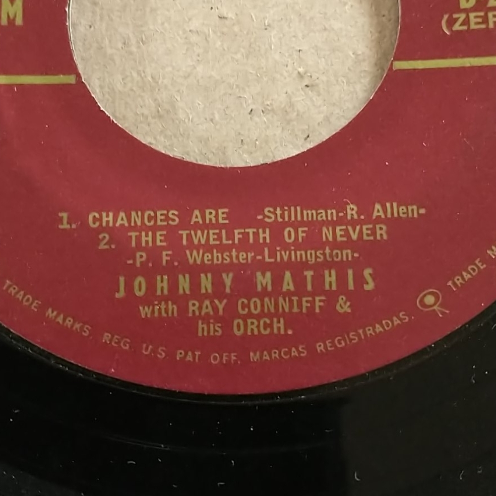 Vintage Johnny Mathis 45 RPM B-2537 - Picture 5 of 7